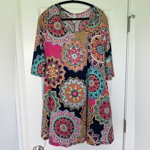Multicolor Mandala Print Women's Top/Tunic